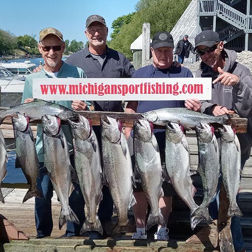 Lake Michigan salmon fishing